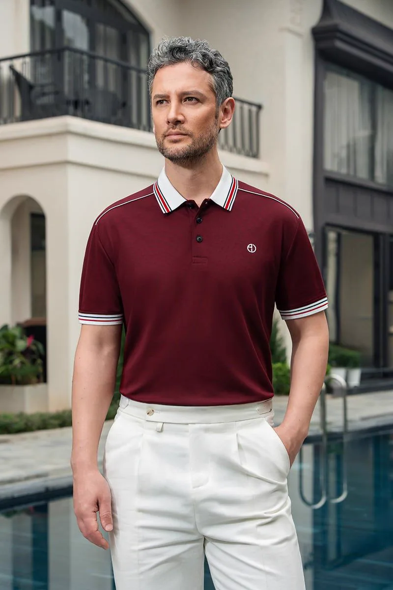 ÁO POLO NAM PHỐI VIỀN SỌC CỔ VÀ TAY ÁO - ADAM STORE AP444 - ảnh 4