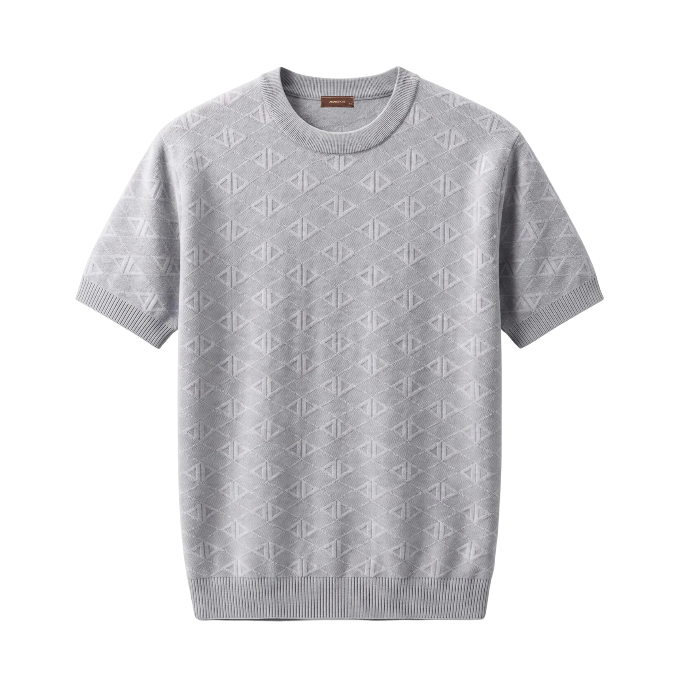 ÁO MONGTOGHI NAM CỔ TRÒN HỌA TIẾT JACQUARD MONOGRAM - ADAM STORE AP290