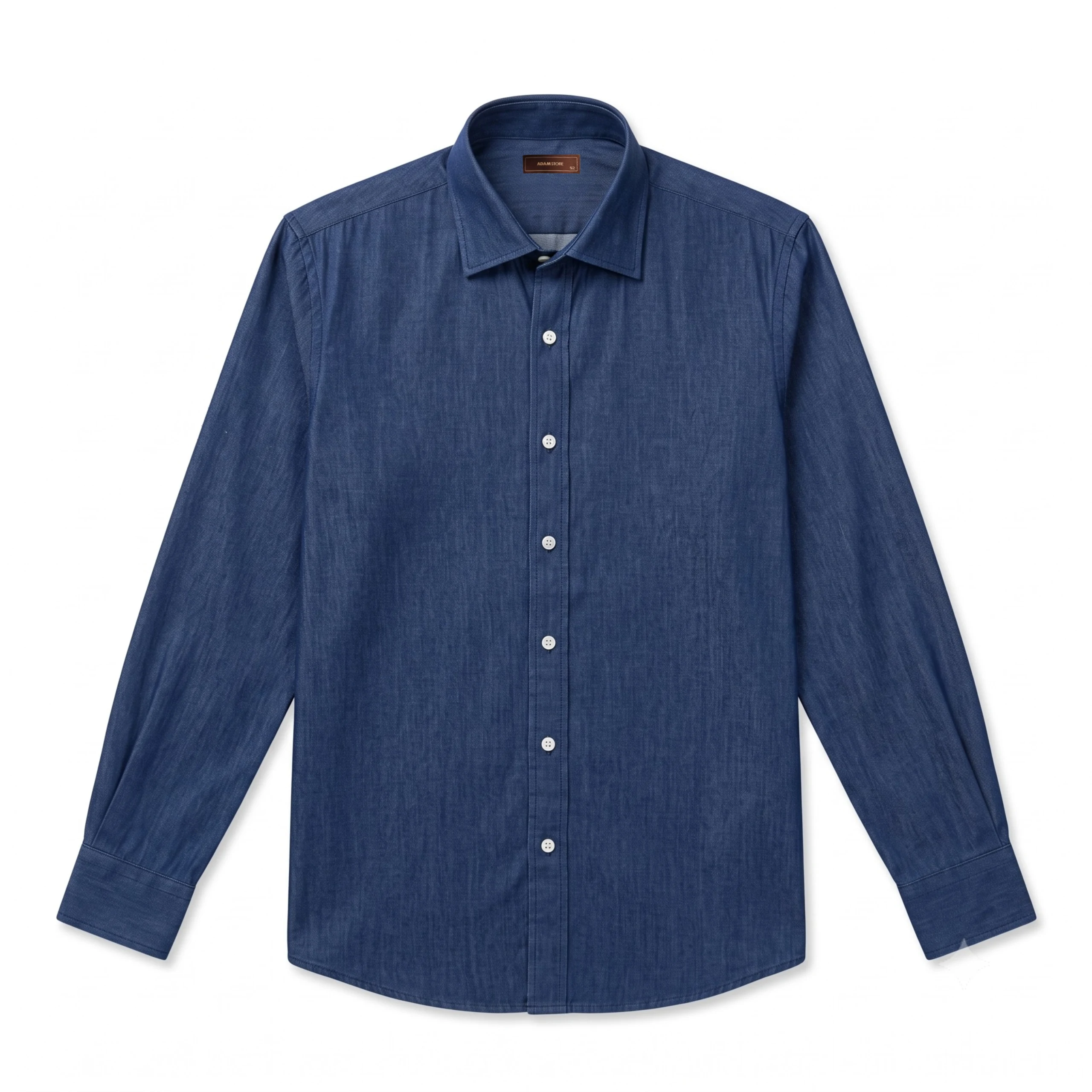 ÁO SƠ MI DÀI TAY PHỐI HIỆU ỨNG DENIM TRẺ TRUNG - ADAM STORE SMC210