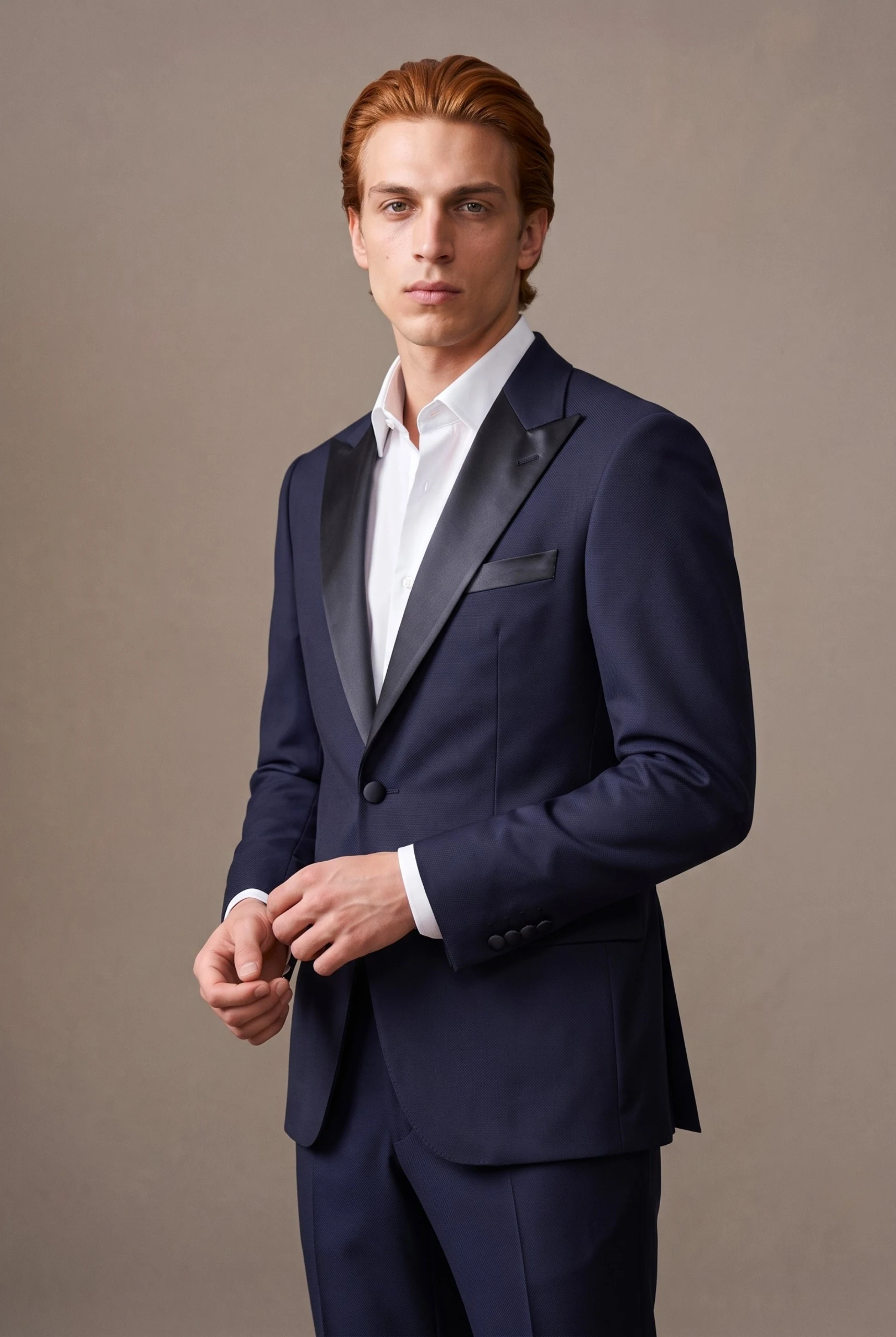 ÁO VEST TUXEDO XANH NAVY CAO CẤP - ADAM STORE TXV330/CNB - ảnh 4