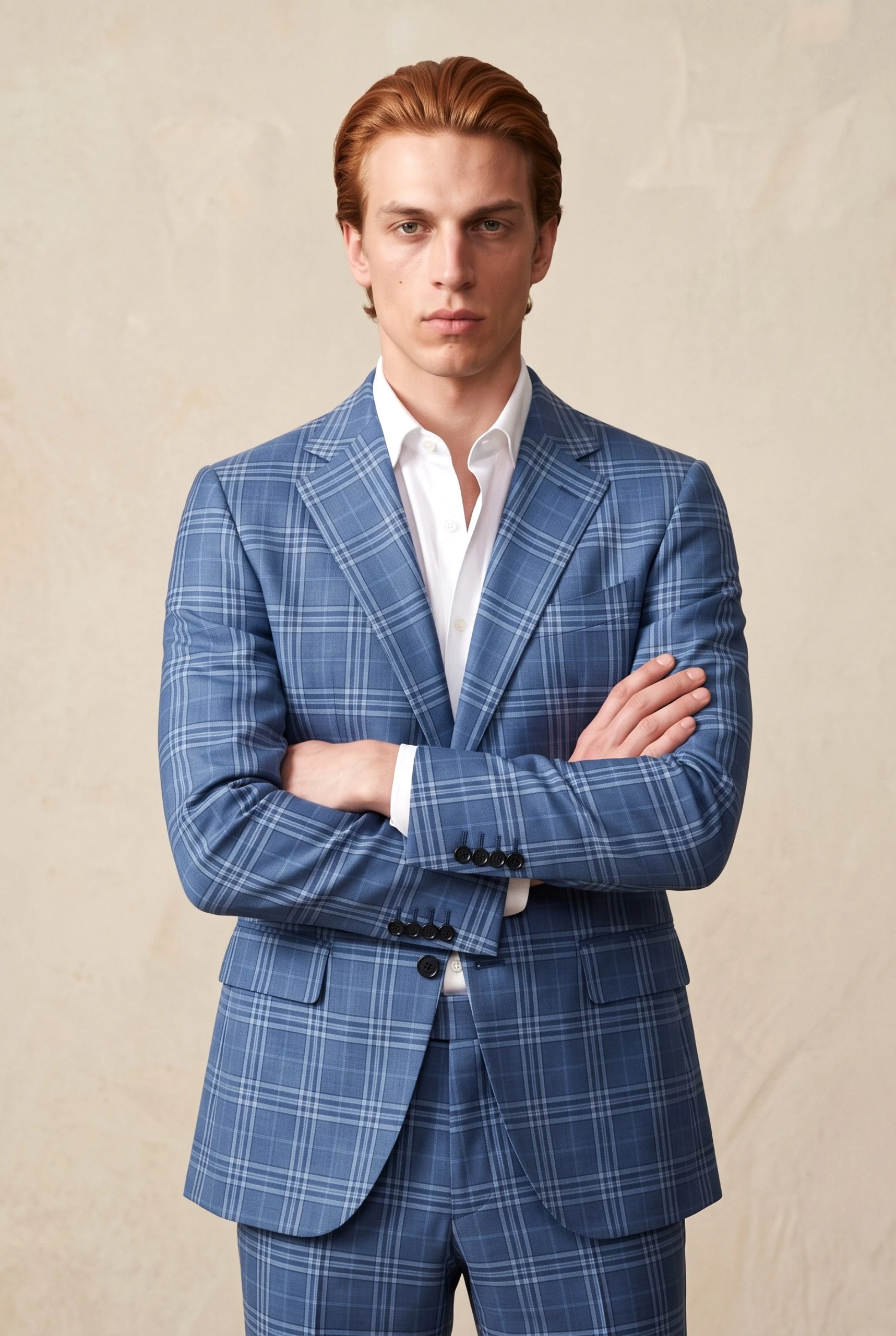 ÁO VEST NAM XANH KẺ Ô CAO CẤP - ADAM STORE TXV79 - ảnh 3